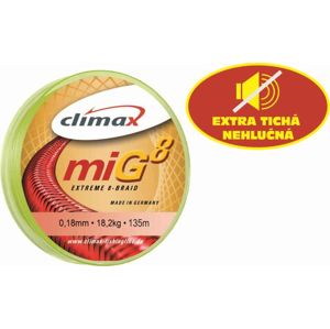 Climax šnúra 135m - miG 8 Braid Olive SB 135m 0,10mm / 7,9kg